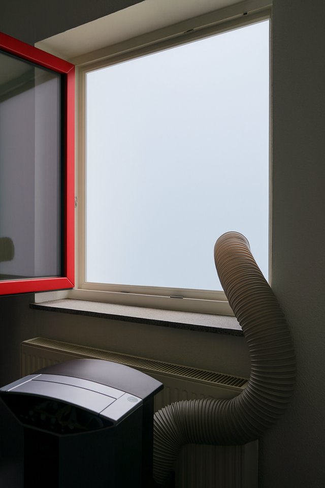 Abbildung: Fensterabdichtung für Klimaanlage