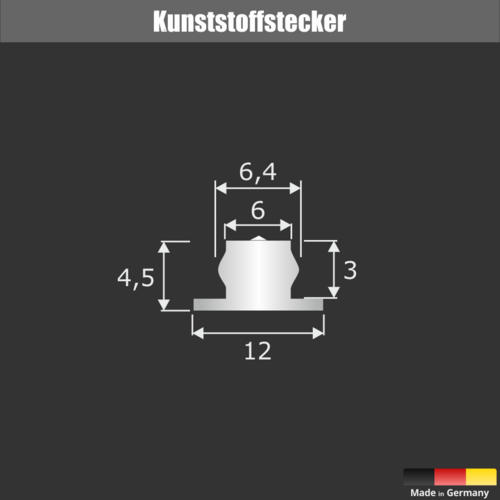 Buchstabenbefestigung Wandabstand 7mm Detailansicht