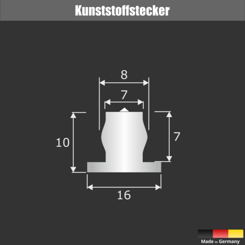Buchstabenbefestigung Wandabstand 15mm Skizze2
