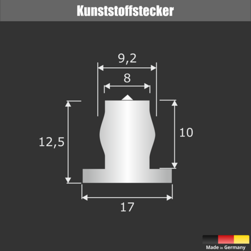 Buchstabenbefestigung Wandabstand 15mm Skizze2