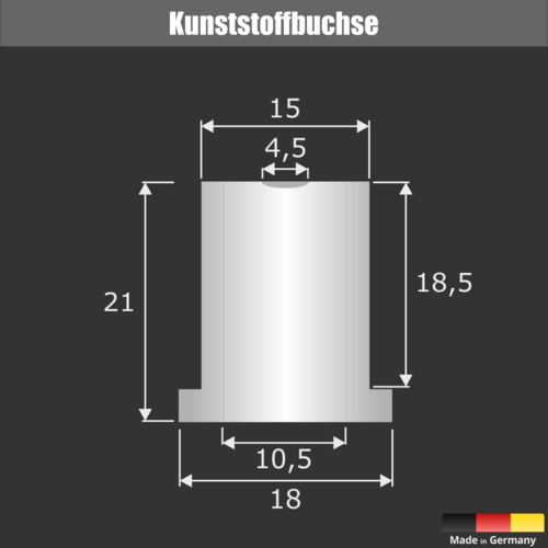 Buchstabenbefestigung Wandabstand 24mm Skizze1
