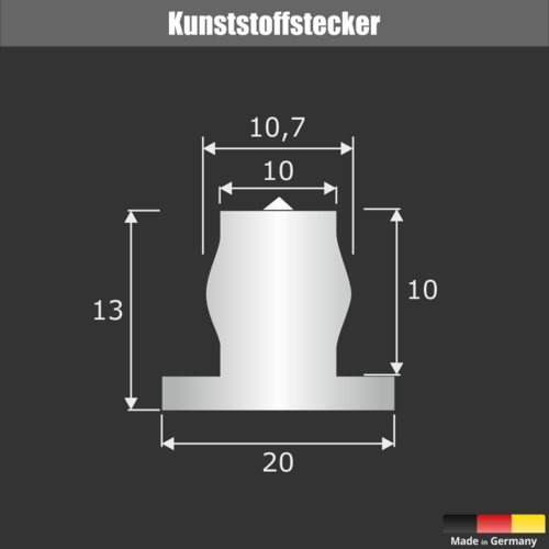 Buchstabenbefestigung Wandabstand 24mm Skizze2