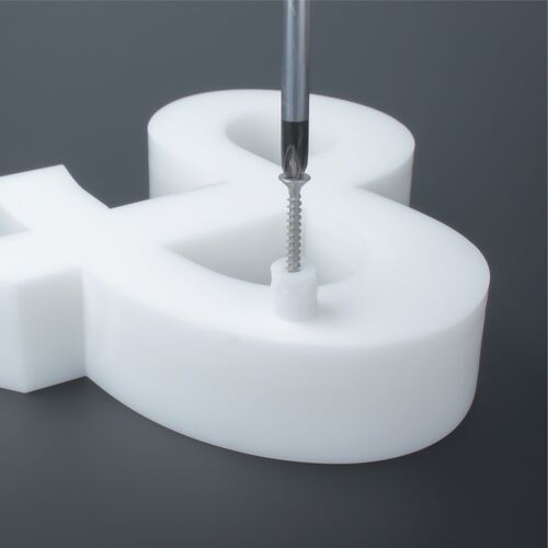 Buchstabenbefestigung Wandabstand 22mm zum verschrauben geschraubt