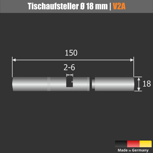 Spuckschutz Tischaufsteller Klemme 150mm lang