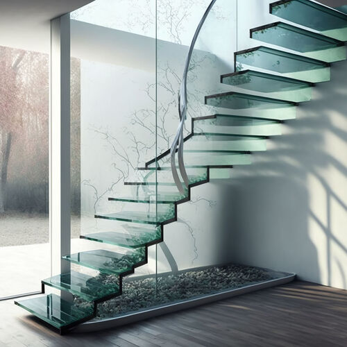 Treppen und Geländer komplett aus Glas 