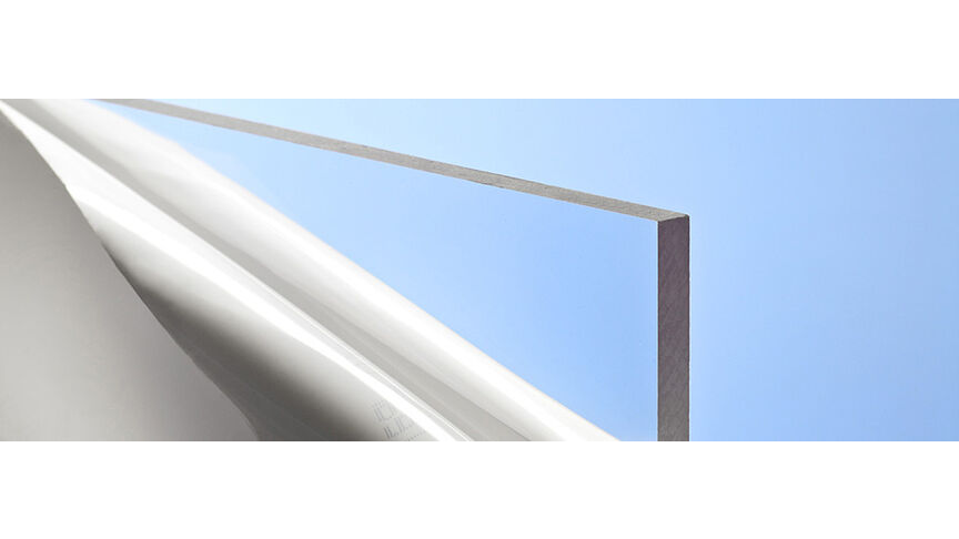 Polycarbonatplatten farblos mit Folie